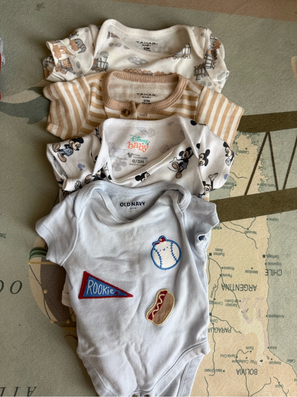 Old Navy Light Blue Baby Bodysuit with Sports Patches